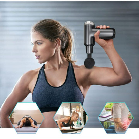 Muscle Massage Gun with 4 Heads  [free Delivery]