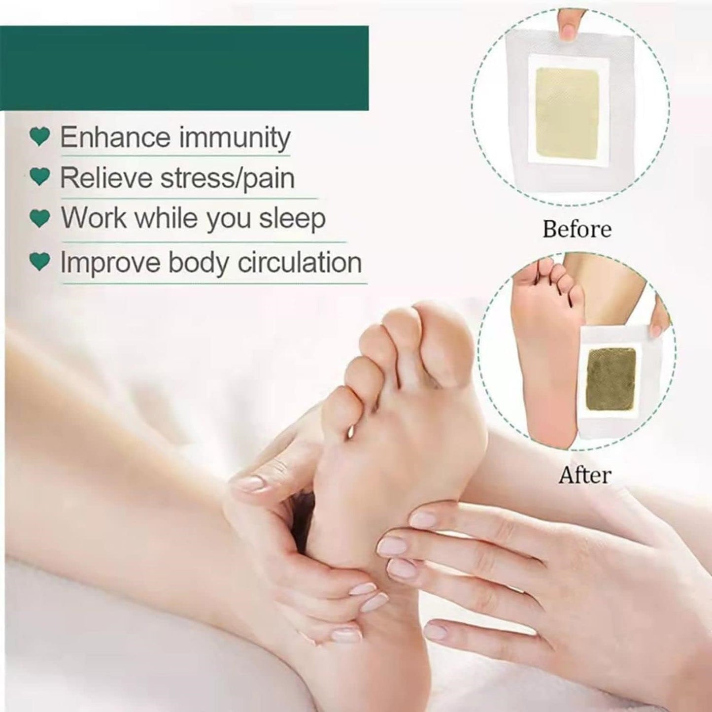 Worm Foot Pads Pain Relief (Pack of 10)  [free Delivery]